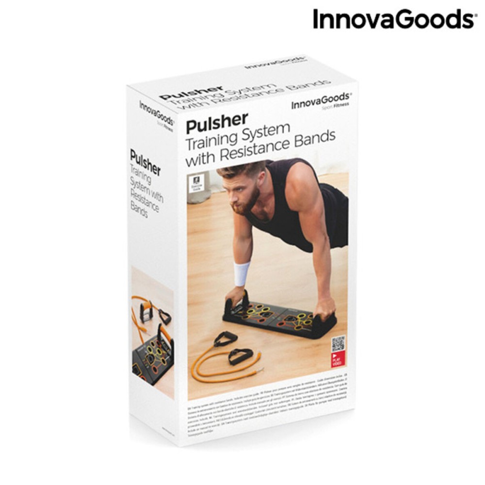 Push-Up Board with Resistance Bands and Exercise Guide Pulsher InnovaGoods Rubber (Refurbished A)