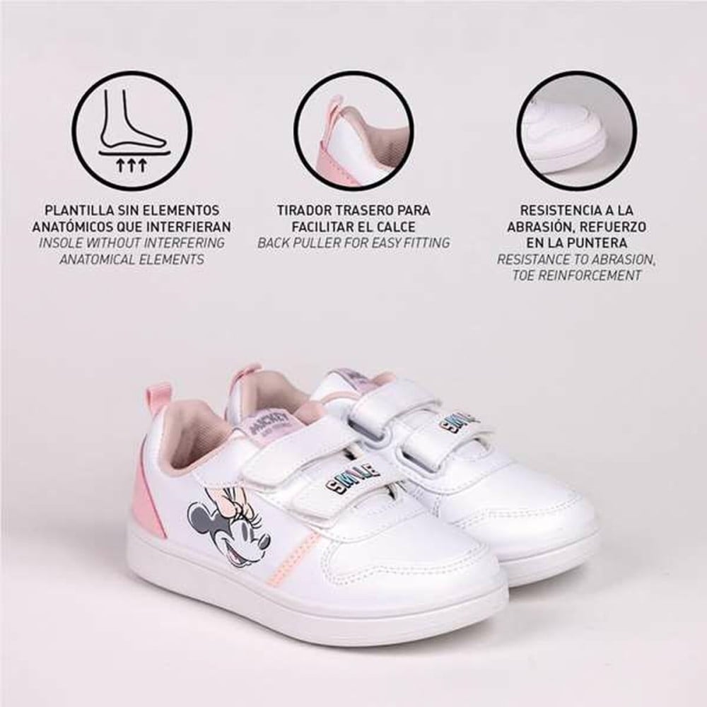 Sports Shoes for Kids Minnie Mouse White