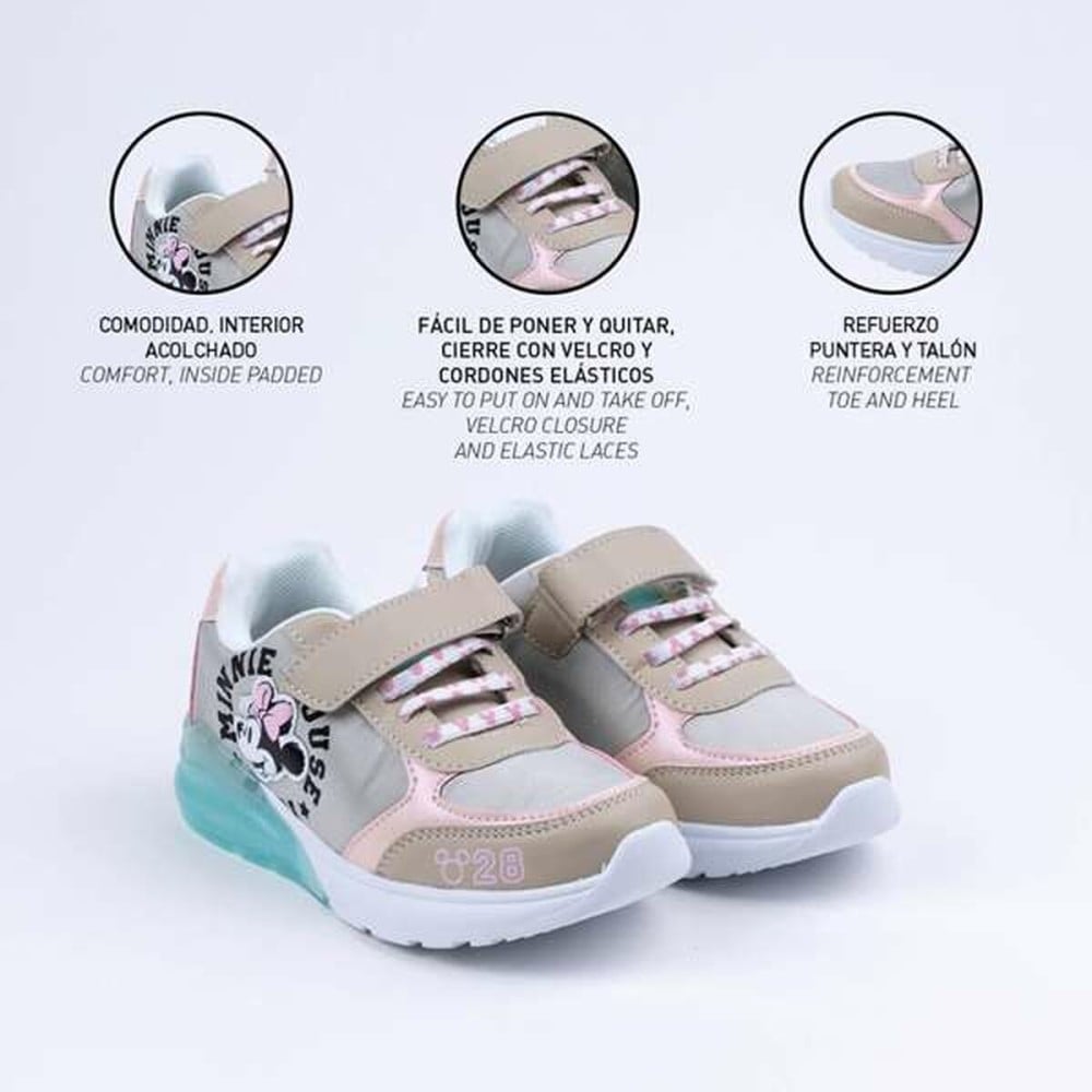 Sports Shoes for Kids Minnie Mouse Beige