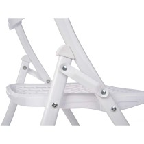 Chaise Pliante GiftDecor 12721 Blanc 59 x 50 x 82 cm 108 x 11,5 x 50 cm (4 Unités)