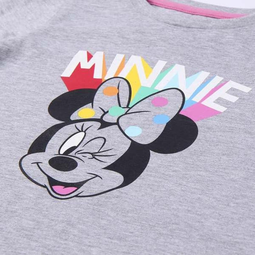 Langarm T-Shirt für Kinder Minnie Mouse Grau