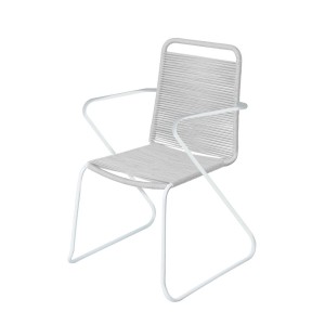 Garden chair Antea 57 x 65,5 x 90 cm Rope Light grey