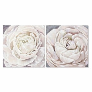Cadre DKD Home Decor Fleur (80 x 3 x 80 cm) (2 Unités)