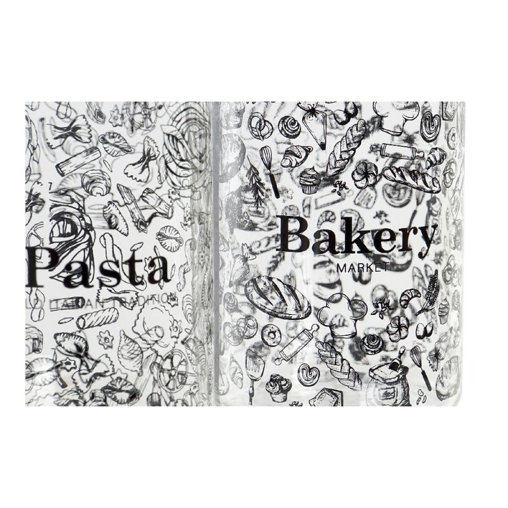 Gefäß DKD Home Decor Kristall Schwarz Eisen (10 x 12,5 x 20 cm) (1 L) (2 Stück) 10 x 12.5 x 20 cm 1 L (2 pcs)