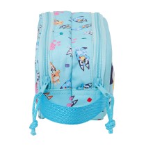 Trousse Fourre-Tout Double Bluey Bleu ciel 21 x 8 x 6 cm