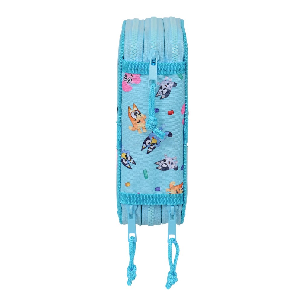 Triple Pencil Case Bluey Sky blue 12,5 x 19,5 x 5,5 cm 36 Pieces