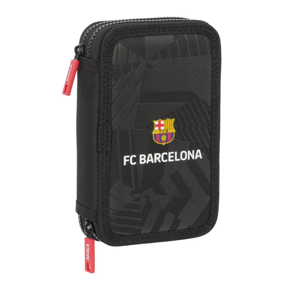 Doppel-Federtasche F.C. Barcelona Black Schwarz 12.5 x 19.5 x 4 cm 29 Stücke