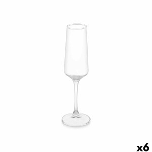 Champagne glass Vivalto REJ6323/BHZ6 Transparent Glass 250 ml (6 Units)