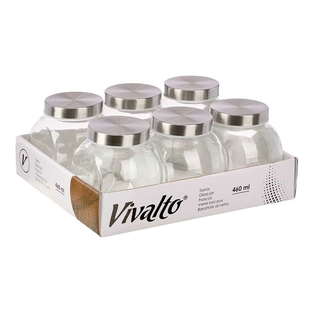 Bocal à biscuits Vivalto CW-74-4/TH6 Transparent verre 460 ml 10 x 11 x 10 cm (6 Unités)