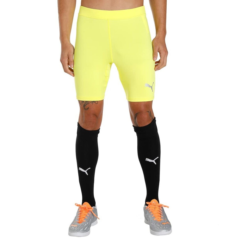 Men's Sports Shorts Puma Liga Baselayer Yellow