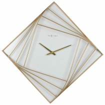 Wall Clock Nextime White/Gold Metal (Refurbished A)