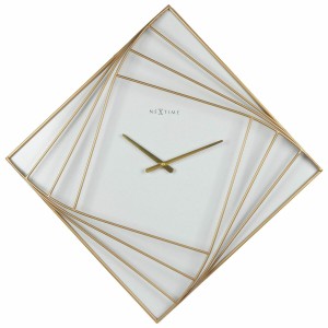 Horloge Murale Nextime Blanc/Or Métal (Reconditionné A)