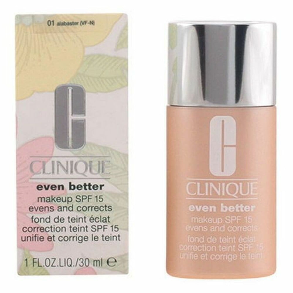 Antiflecken Make-up Even Better Clinique 01-Alabaster Spf 15 (30 ml)