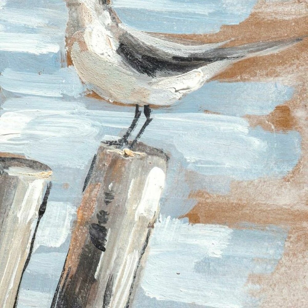 Painting DKD Home Decor Birds Mediterranean (45 x 2,7 x 45 cm) (2 Units)