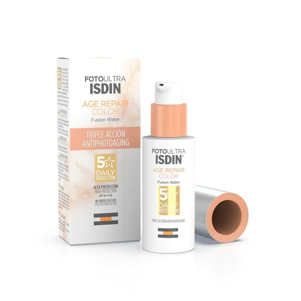 Sonnenschutz mit Farbe Isdin Fusion Water Magic Repair Spf 50 50 ml