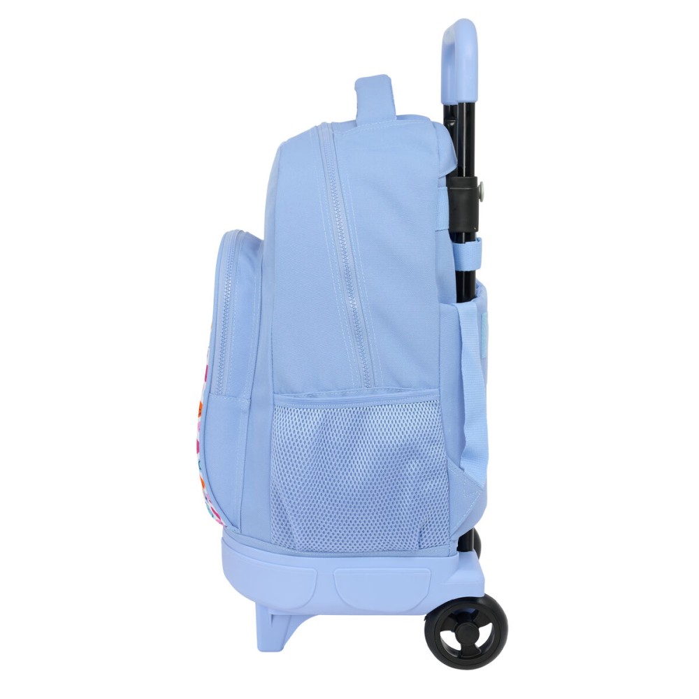 Schulrucksack Smiley Joyful Blau Bunt 33 x 45 x 22 cm