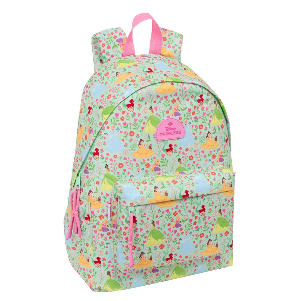 School Bag Disney Princess Bloom Green Pink 31 x 43 x 13 cm