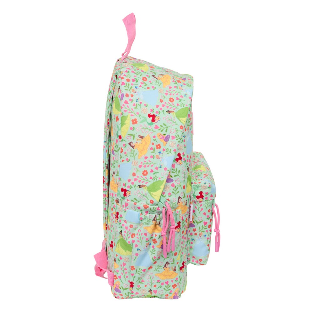 School Bag Disney Princess Bloom Green Pink 31 x 43 x 13 cm