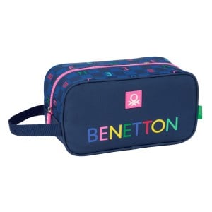 Schuhtasche für die Reise Benetton Damero Marineblau 29 x 15 x 14 cm