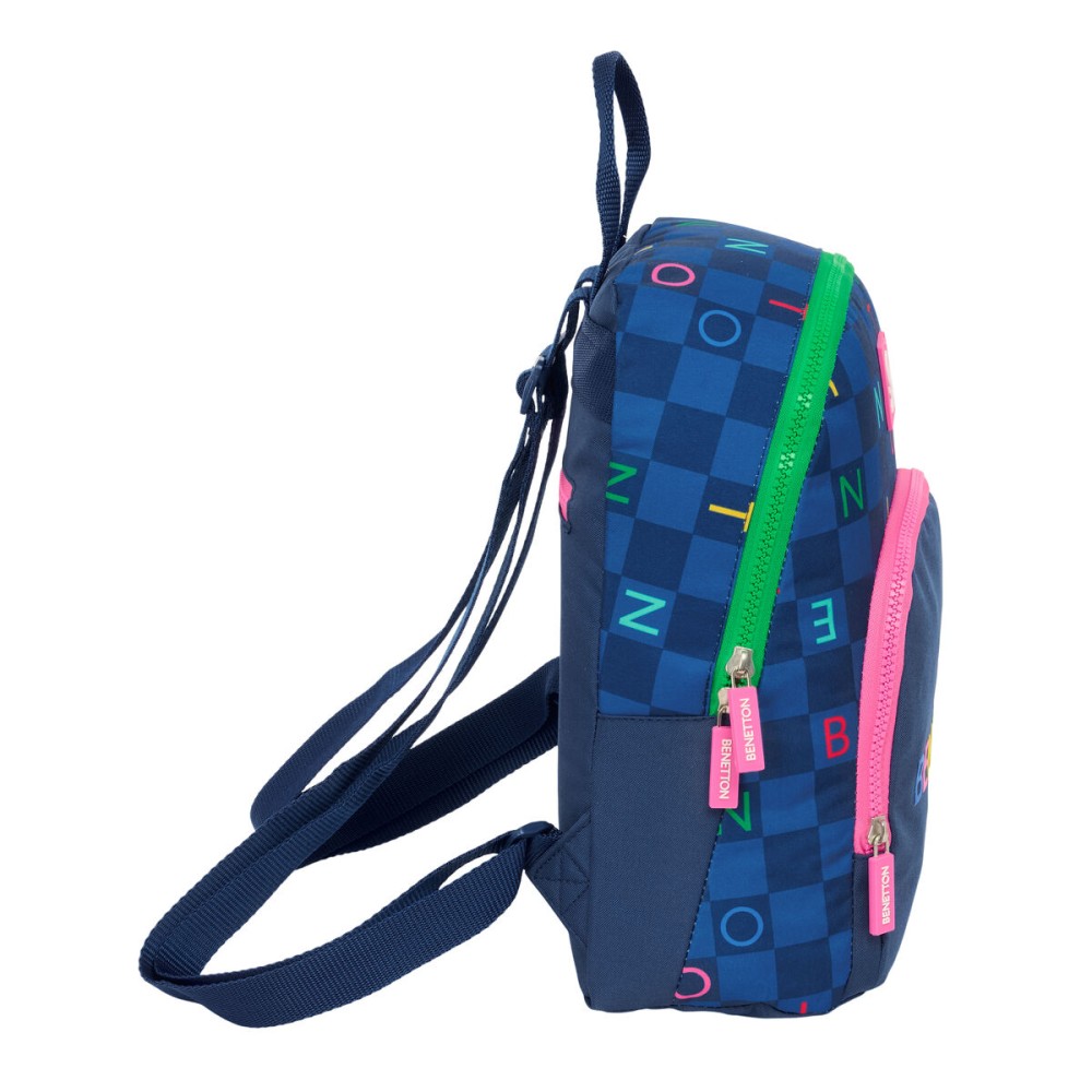 Rucksack Benetton Damero Marineblau 25 x 30 x 13 cm