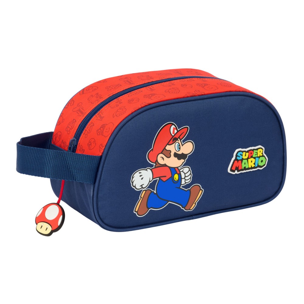 Nécessaire de Voyage Super Mario Trick Rouge Bleu foncé 26 x 15 x 12 cm