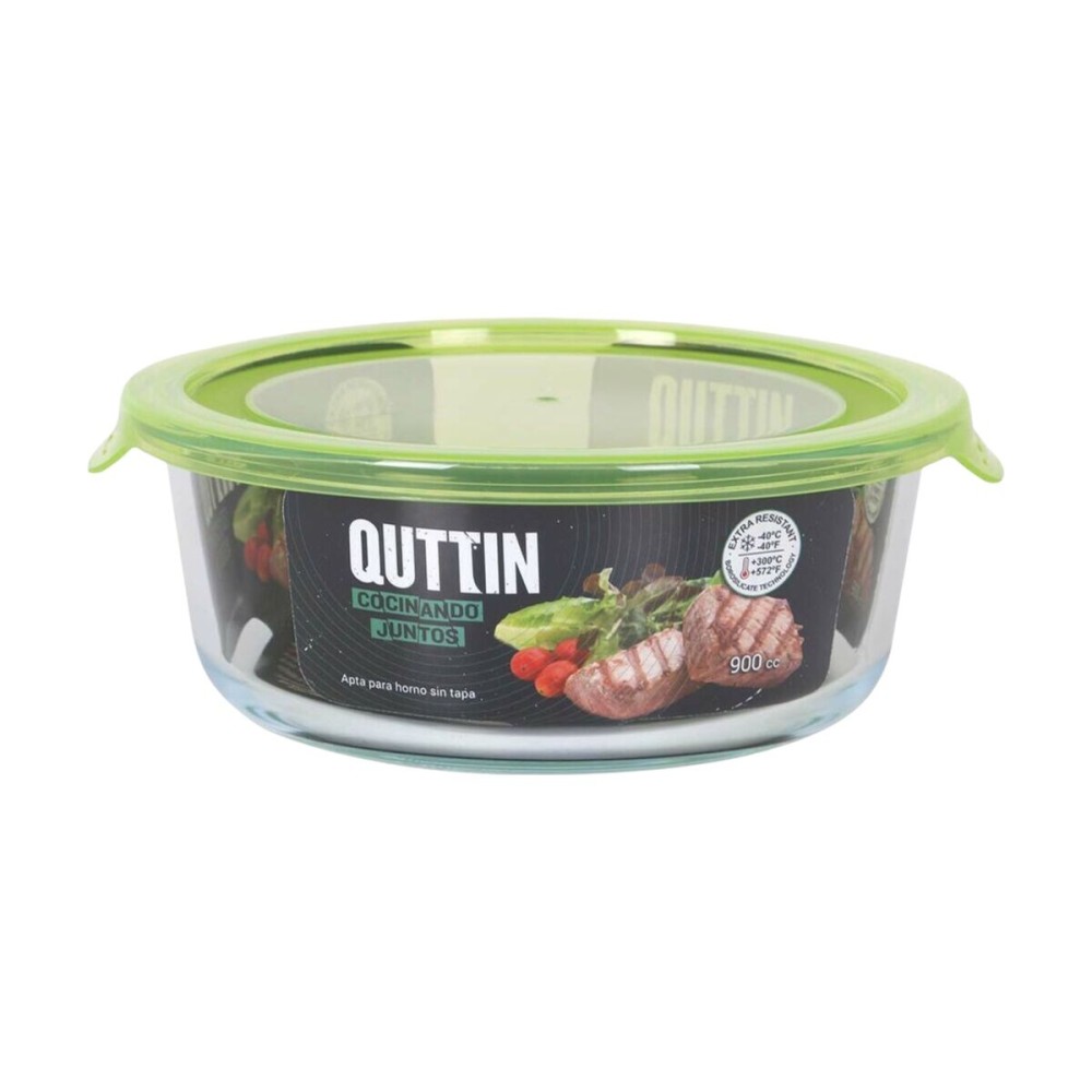 Boîte à lunch Quttin Vert 900 ml 19 x 18 x 7 cm (6 Unités)