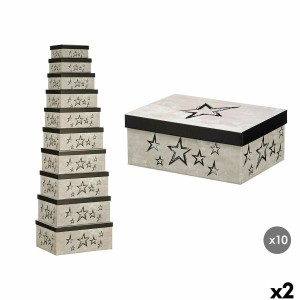 Dekorative Box Pincello 62 Schwarz Pappe (2 Stück)