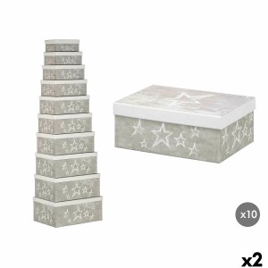 Dekorative Box Pincello 63 Weiß Grau Pappe (2 Stück)