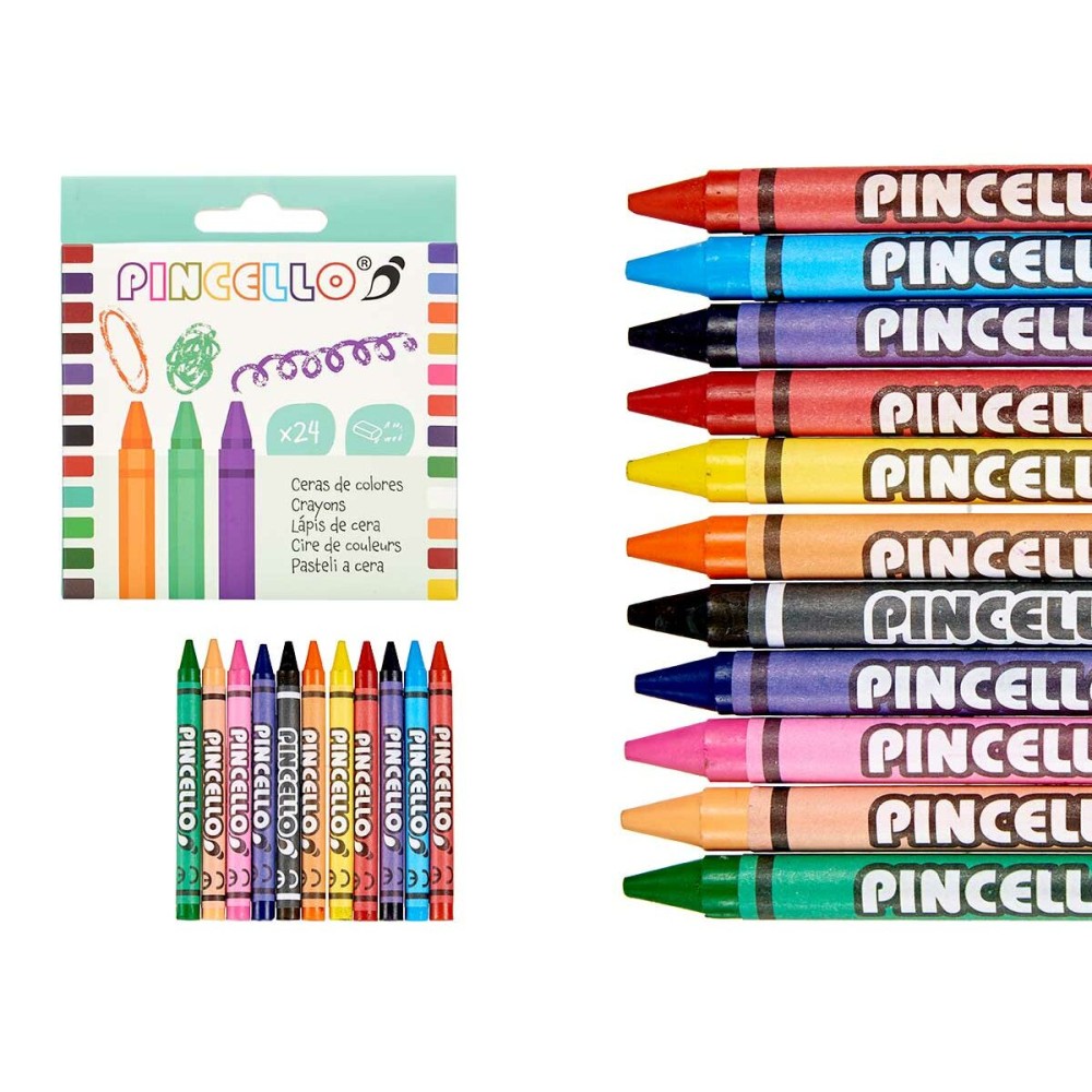 Crayons gras de couleur Pincello 45928 (12 Unités)