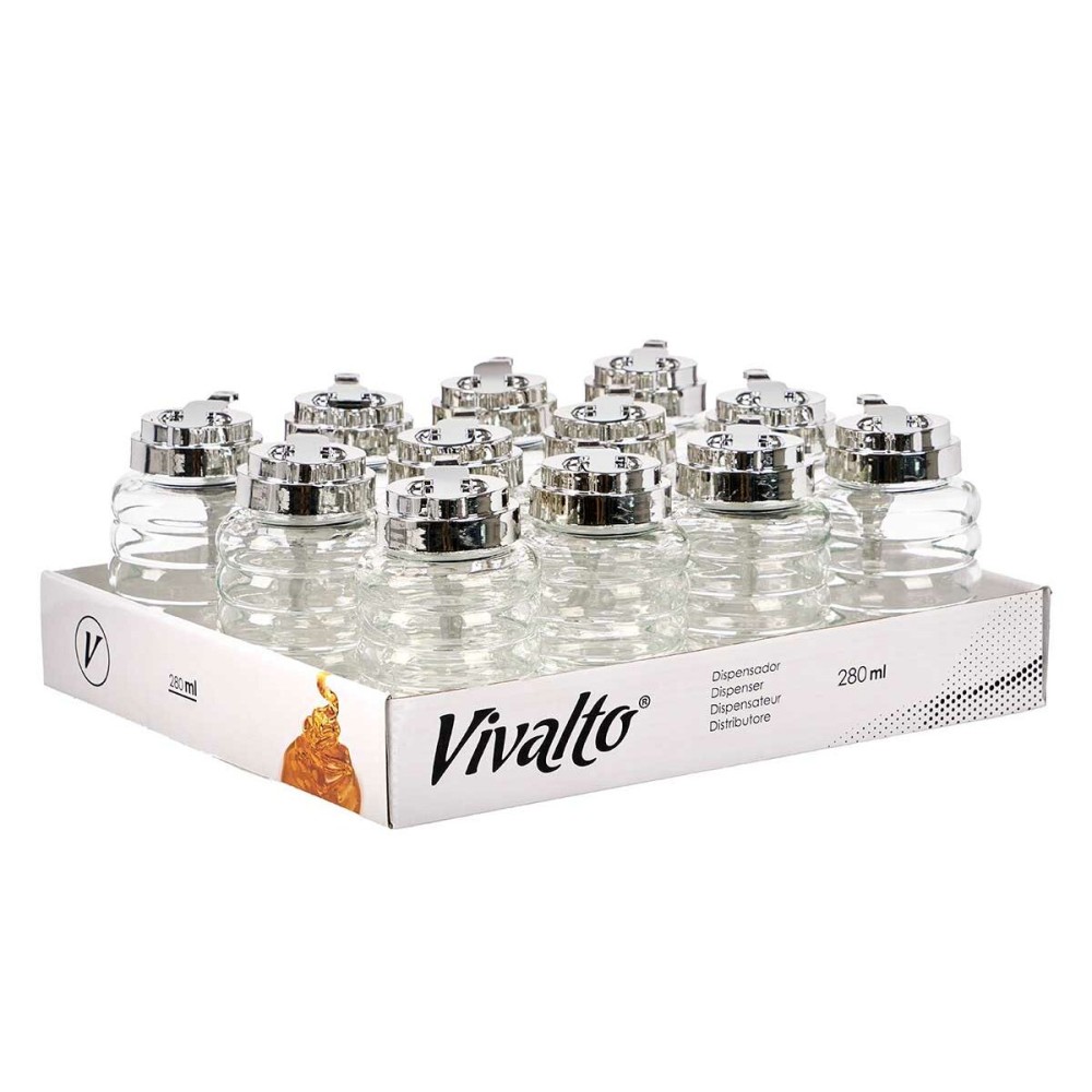 Cruet Vivalto YHP-Y0711H/BH Transparent Glass 280 ml 10 x 12,3 x 7 cm (12 Units)