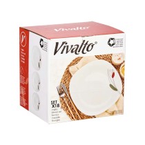 Geschirr-Set Vivalto LFP-110/85-LFTP-90 2 Weiß Opalglas (2 Stück)