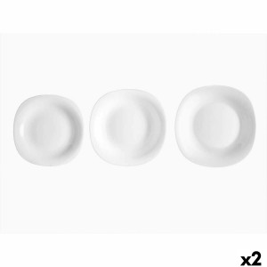 Dinnerware Set Vivalto F-LFP95-85-90 White Opaline glass (2 Units)