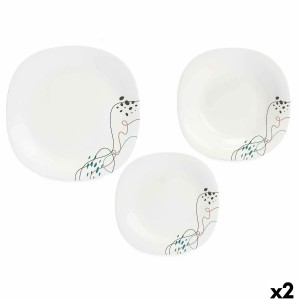 Dinnerware Set Vivalto LFP-110/85/LFTP-90 1 White Opaline glass (2 Units)