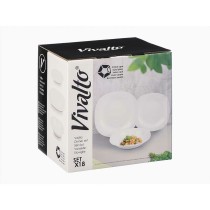 Dinnerware Set Vivalto F-LFP95-85-90 White Opaline glass (2 Units)