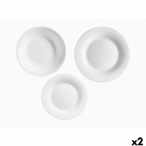 Geschirr-Set Vivalto F-LP100-80-85 Weiß Opalglas (2 Stück)