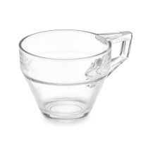 Tea and coffee cup Vivalto ZLQ02/BHA6 Transparent Glass 199 ml (6 Units)