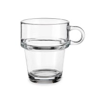 Tea and coffee cup Vivalto Z908-9/BHA6 Transparent Glass 270 ml (6 Units)