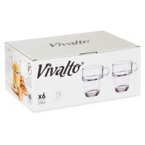 Tasse de café et de thé Vivalto Z908-9/BHA6 Transparent verre 270 ml (6 Unités)