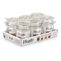 Glass Jar Vivalto 04-9411 Transparent 150 ml (6 Units)