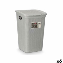 Seau de conteneur Stefanplast 30081 Gris clair Plastique 50 L 36 x 54,5 x 38 cm (6 Unités)