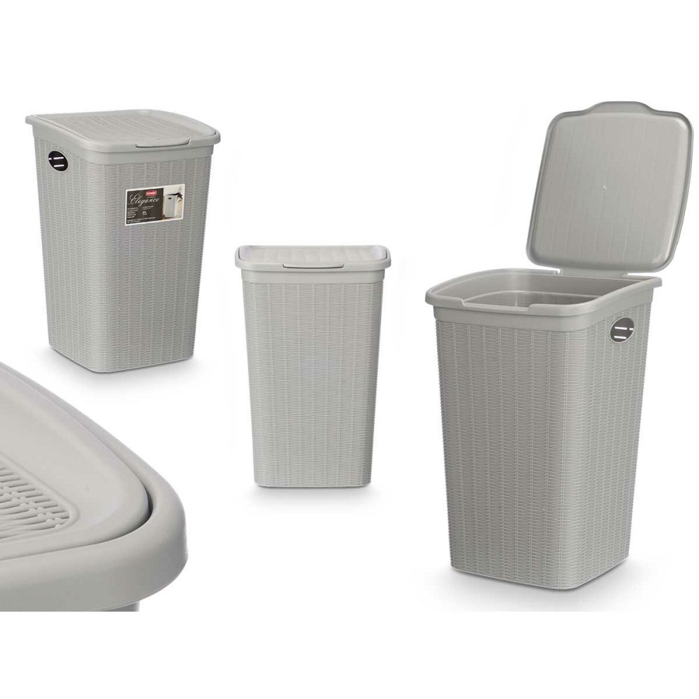 Seau de conteneur Stefanplast 30081 Gris clair Plastique 50 L 36 x 54,5 x 38 cm (6 Unités)