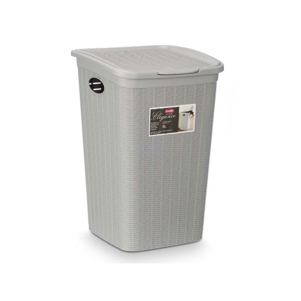 Seau de conteneur Stefanplast 30081 Gris clair Plastique 50 L 36 x 54,5 x 38 cm (6 Unités)