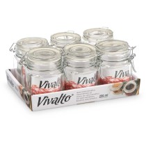 Glass Jar Vivalto 01-1605 Transparent 200 ml (6 Units)