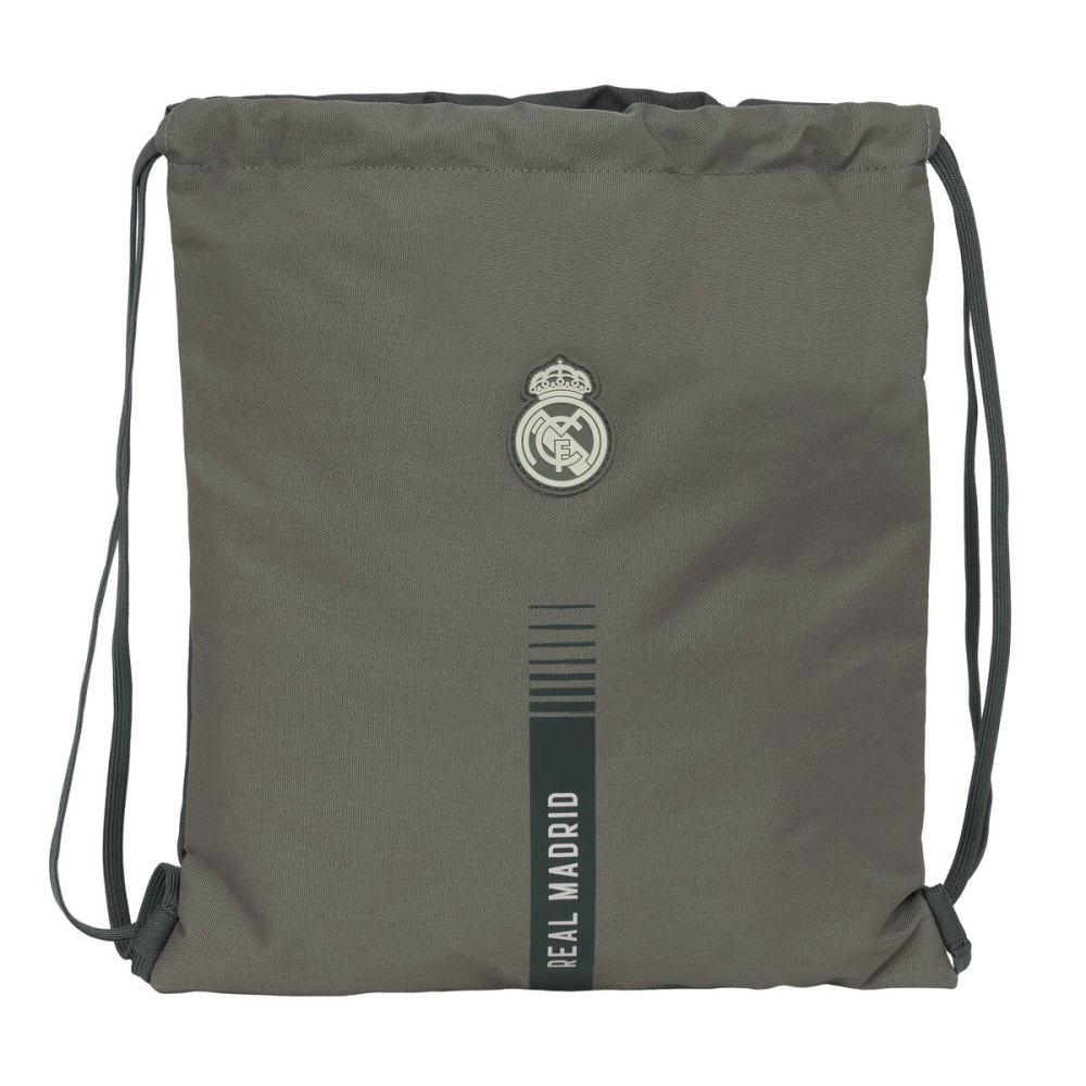 Rucksacktasche mit Bändern Real Madrid C.F. Grau 35 x 40 x 1 cm