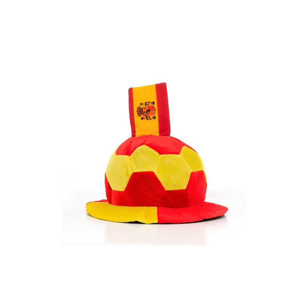 Football Hat with Spanish Flag Embellishment