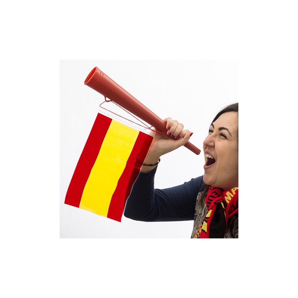 Vuvuzela mit Spanien-Flagge