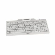 Keyboard with Reader Cherry JK-A0100ES-0 White Grey Spanish Qwerty QWERTY