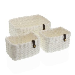 Basket set Versa White Paper 19 x 12 x 26 cm