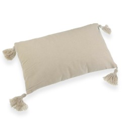 Coussin Versa Gris Pompons 10 x 30 x 50 cm