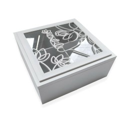 Decorative box Versa MDF Wood 20 x 8 x 20 cm